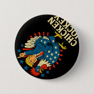 Chicken Jockey Trump Funny Meme 1 Button