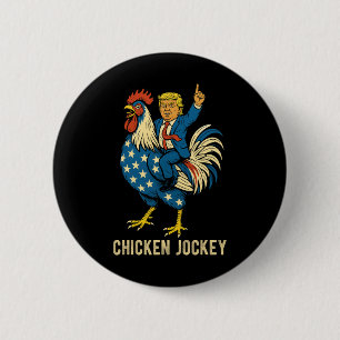 Chicken Jockey Trump Funny Meme 7 Button