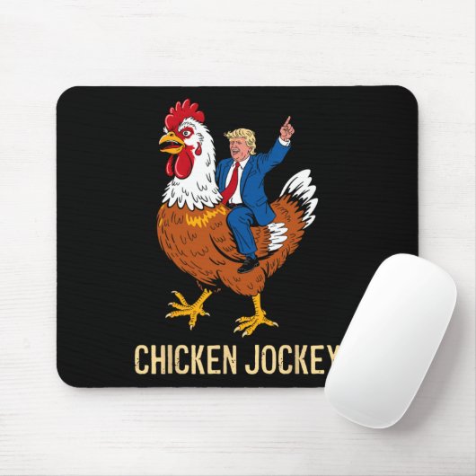 Chicken Jockey Trump Funny Meme 9 Mousepad (Mit Mouse)