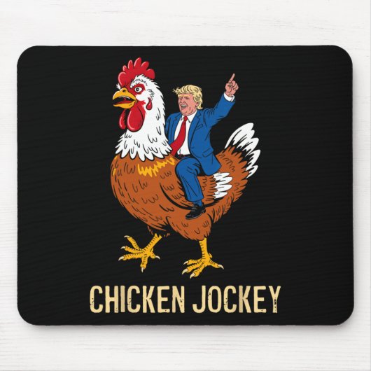 Chicken Jockey Trump Funny Meme 9 Mousepad (Vorne)