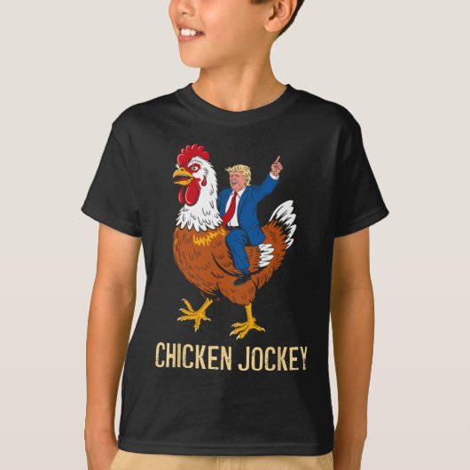 Chicken Jockey Trump Funny Meme 9 T-Shirt (Vorderseite)