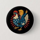 Chicken Jockey Trump Funny Meme Button (Vorderseite)