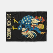Chicken Jockey Trump Funny Meme Fleecedecke (Vorderseite (Horizontal))