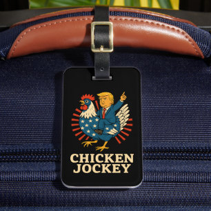 Chicken Jockey Trump Funny Meme Gepäckanhänger