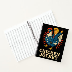 Chicken Jockey Trump Funny Meme Notizblock