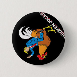 Chicken Jockey Trump Funny Meme Surreal Spaß T-Shi Button