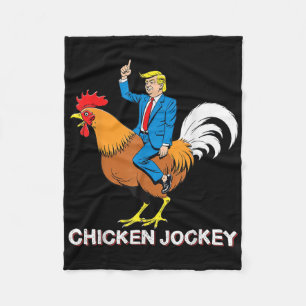 Chicken Jockey Trump Funny Meme Surreal Spaß T-Shi Fleecedecke