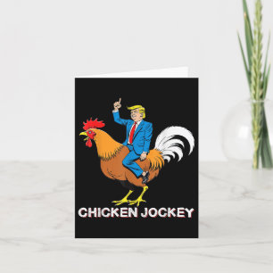 Chicken Jockey Trump Funny Meme Surreal Spaß T-Shi Karte