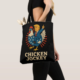Chicken Jockey Trump Funny Meme Tasche