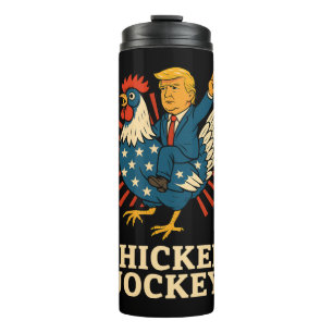 Chicken Jockey Trump Funny Meme Thermosbecher