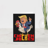 Chicken Jockey Trump Funny Political Meme Karte (Vorderseite)