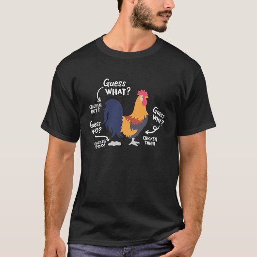 Chicken Joke Guess Why Farm T-Shirt (Vorderseite)