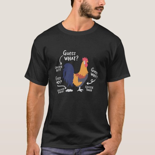 Chicken Joke Guess Why Farm T-Shirt (Vorderseite)