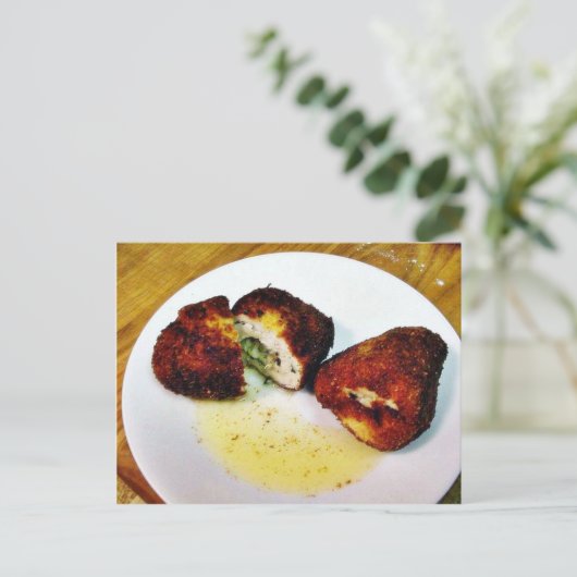 Chicken Kiev Postkarte (Stehend Vorderseite)