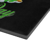 Chicken Kleeblatt St Patricks Day Chicken Irish Gi Schneidebrett (Ecke)