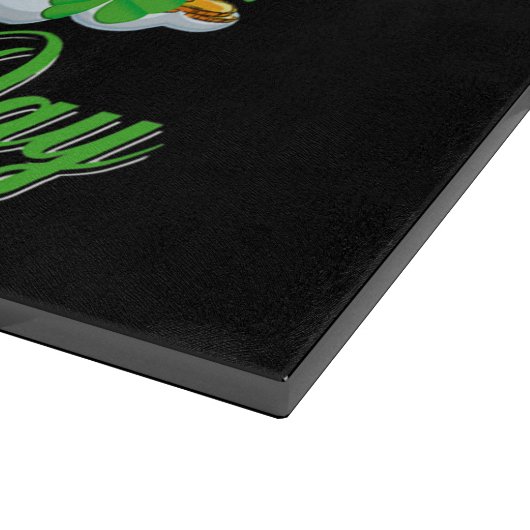 Chicken Kleeblatt St Patricks Day Chicken Irish Gi Schneidebrett (Ecke)