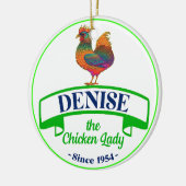 Chicken Lady Keramik Ornament (Links)