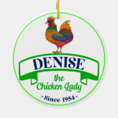 Chicken Lady Keramik Ornament (Hinten)