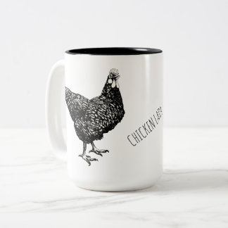 Chicken lady zweifarbige tasse