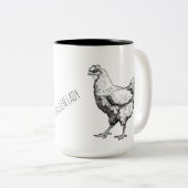 Chicken lady  zweifarbige tasse (VorderseiteRechts)