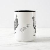 Chicken lady  zweifarbige tasse (Mittel)