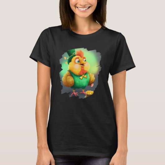 Chicken Leprechaun St Patricks Day Chicken T-Shirt (Vorderseite)