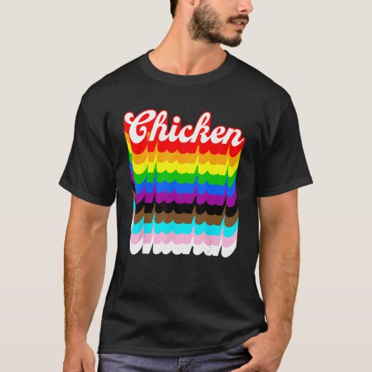 Chicken LGBTQ pride rainbow T-Shirt (Vorderseite)