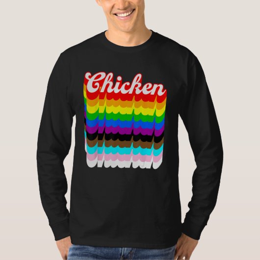 Chicken LGBTQ pride rainbow T-Shirt (Vorderseite)