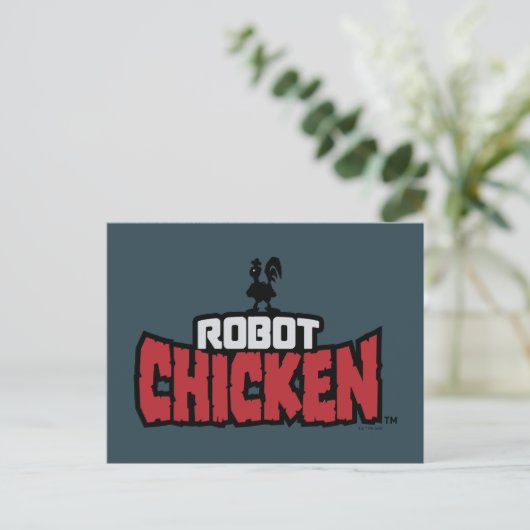 Chicken Logo Postkarte (Stehend Vorderseite)
