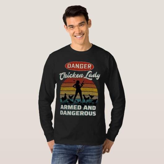 Chicken Lover Danger Chic T-Shirt (Vorne ganz)