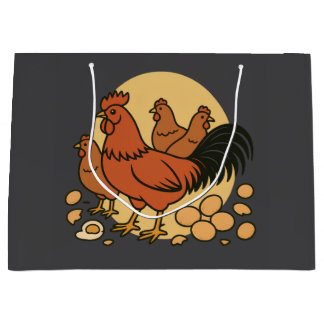 Chicken Lover Gift Bag Große Geschenktüte