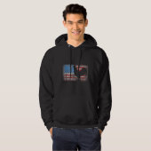 Chicken Lover Grunge American Flag Usa Hoodie (Vorne ganz)