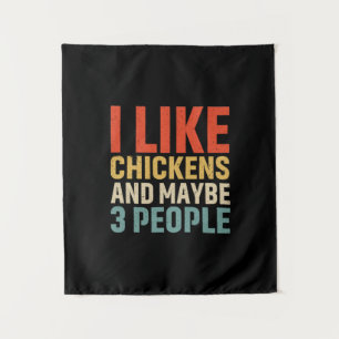 Chicken Lover I Like Chickens Wandteppich