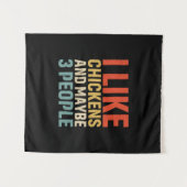 Chicken Lover | I Like Chickens Wandteppich (Vorderseite (Horizontal))