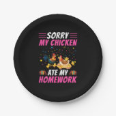 Chicken Lover | My Chicken Ate My Homework Pappteller (Vorderseite)