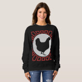 Chicken Lover Vintage Retro Style Sweatshirt (Vorne ganz)