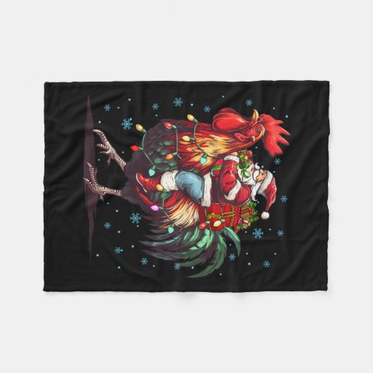 Chicken Lover Xmas Ristorante La Lanchetta Fleecedecke (Vorderseite (Horizontal))