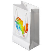 Chicken Low Poly Geschenktasche Kleine Geschenktüte (Vorderseite Schrägansicht)
