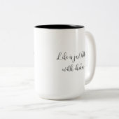 Chicken Mama | Das Leben bei Hühnern ist einfach b Zweifarbige Tasse (VorderseiteRechts)