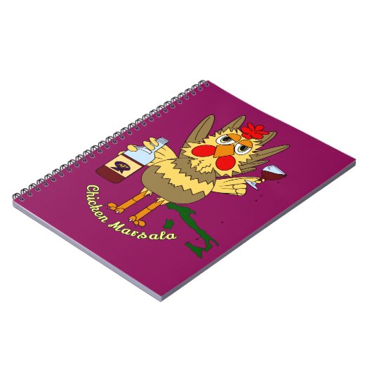 Chicken Marsala ~ Funny Chicken Notizblock (Linke Seite)