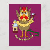 Chicken Marsala ~ Funny Chicken Postkarte (Vorderseite)