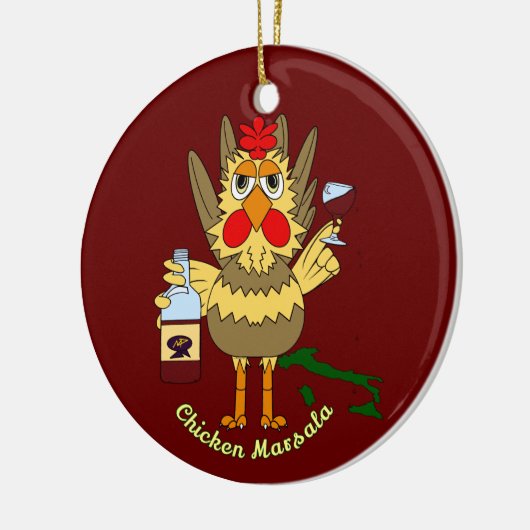 Chicken Marsala Keramik Ornament (Links)