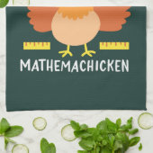Chicken Math Gag Funny Mathemachicken Teacher Geschirrtuch (Gefaltet)