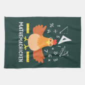 Chicken Math Gag Funny Mathemachicken Teacher Geschirrtuch (Horizontal)