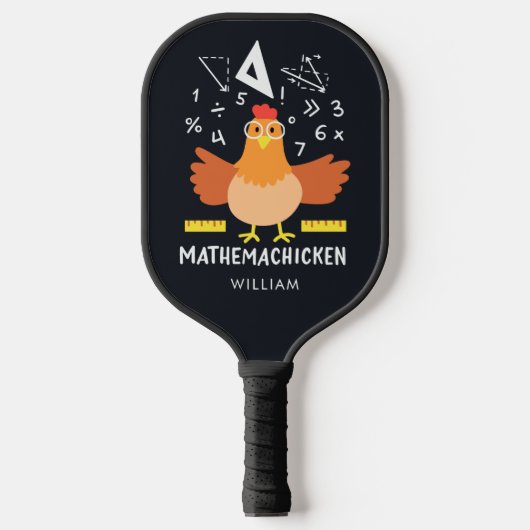 Chicken Math Gag Funny Mathemachicken Teacher Pickleball Schläger (Vorderseite)