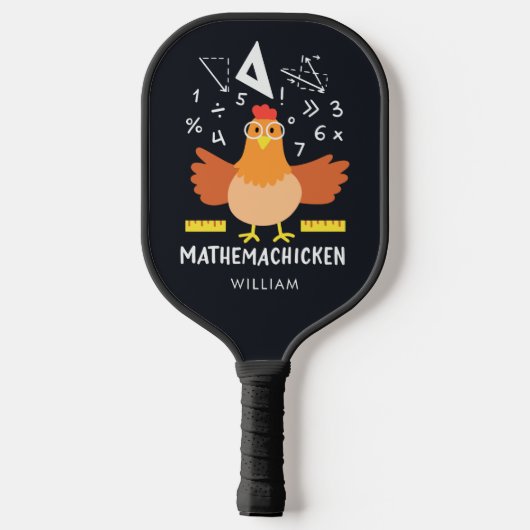 Chicken Math Gag Funny Mathemachicken Teacher Pickleball Schläger (Rückseite)