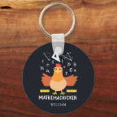 Chicken Math Gag Funny Mathemachicken Teacher Schlüsselanhänger (Vorderseite)