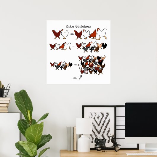 Chicken Math Poster (Heimbüro)