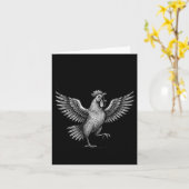 Chicken Meme Caw Funny Sayings Rooster Humor Quote Karte (Gelbe Blume)