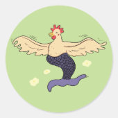 Chicken Mermaid Runder Aufkleber (Vorderseite)